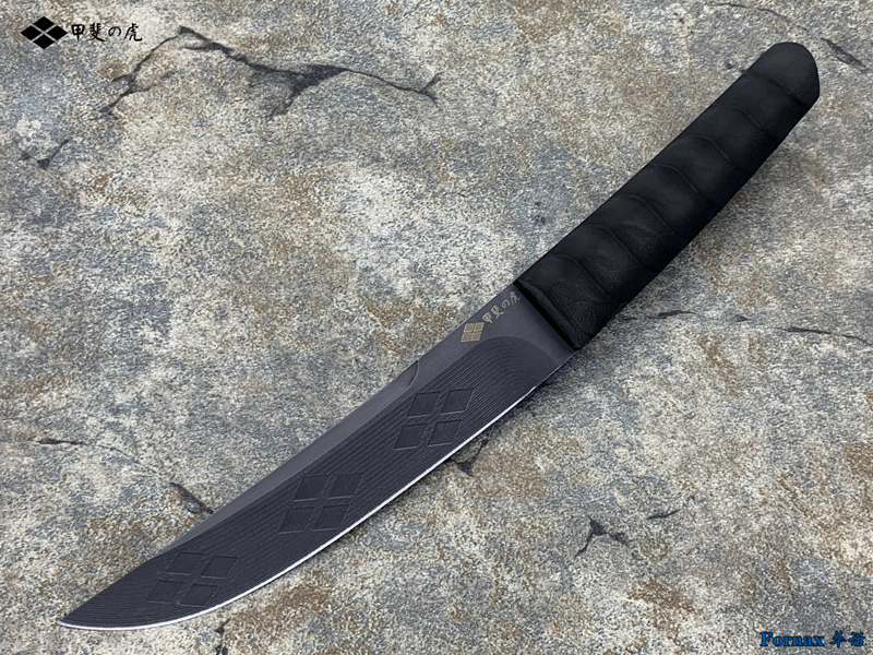 Fornax 华诺手工 甲斐の虎 CPM-D2刃材 雕刻家徽 G-10柄 日式直刀（现货）